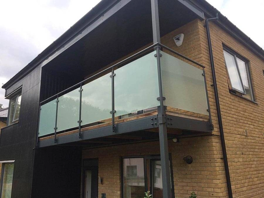 Commercial Glass Balcony Protective Film by AW Sign Services.