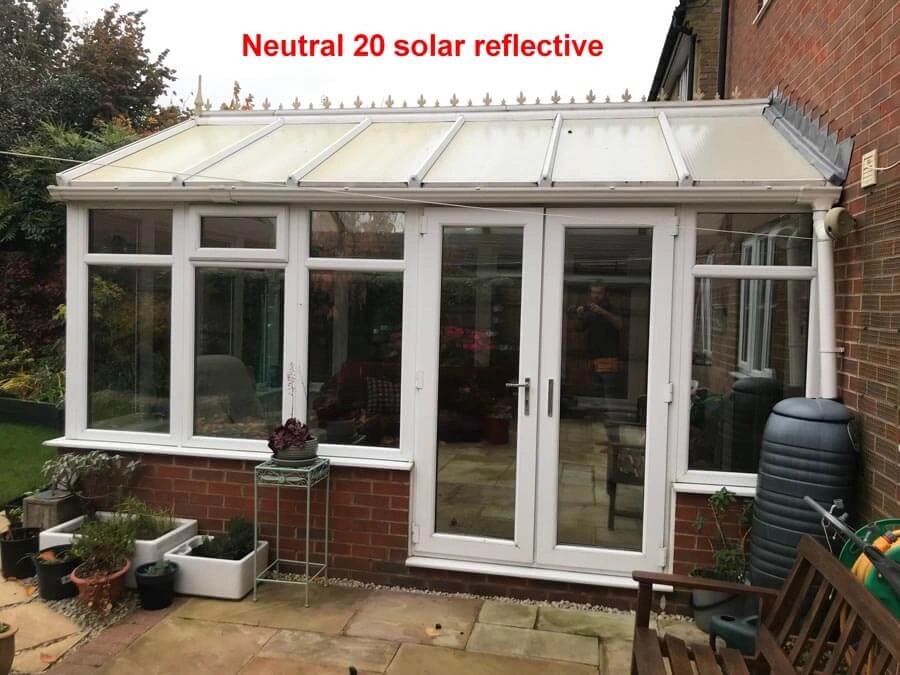 Conservatory Reflective Glass Film by AW Sign Services.