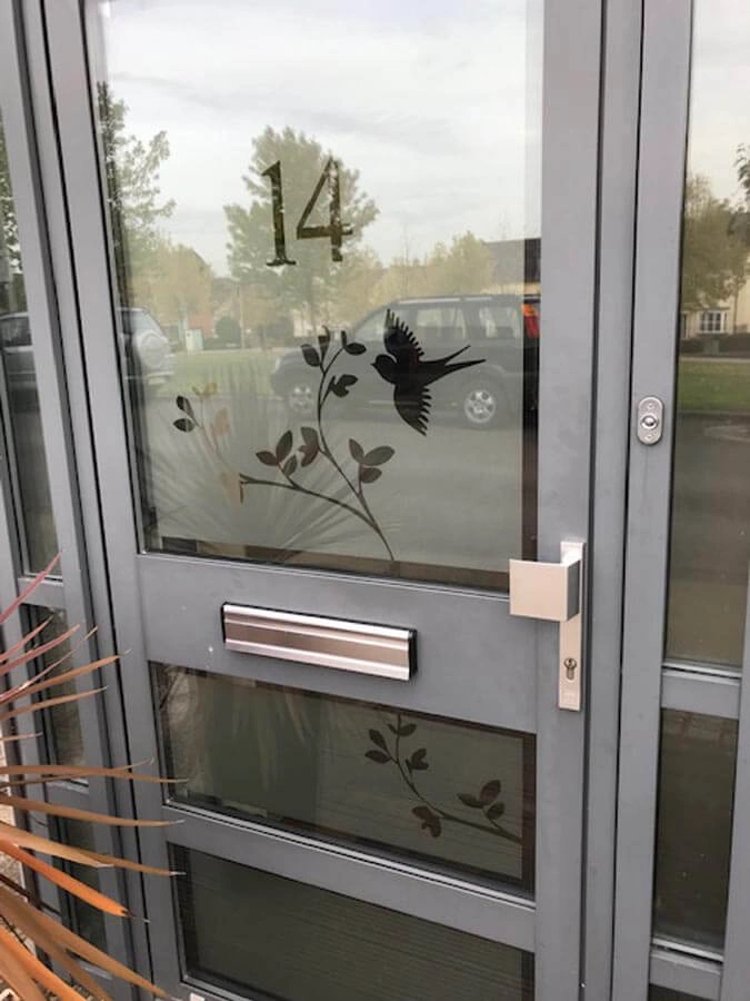 Front Door Sticker Signage Foil by AW Sign Services.