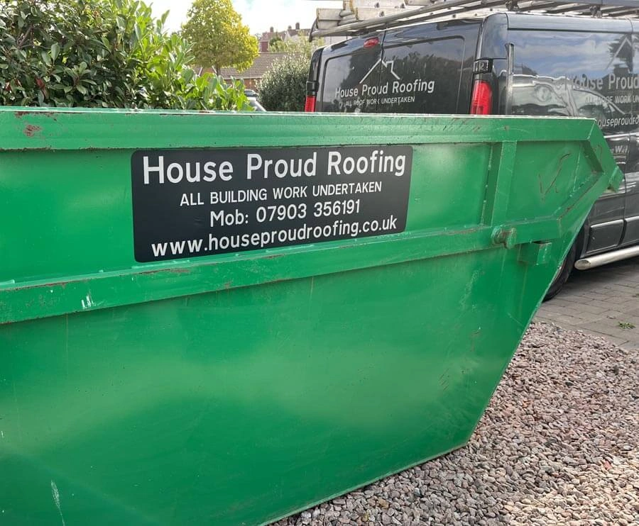 Skip Signs by AW Sign Services.